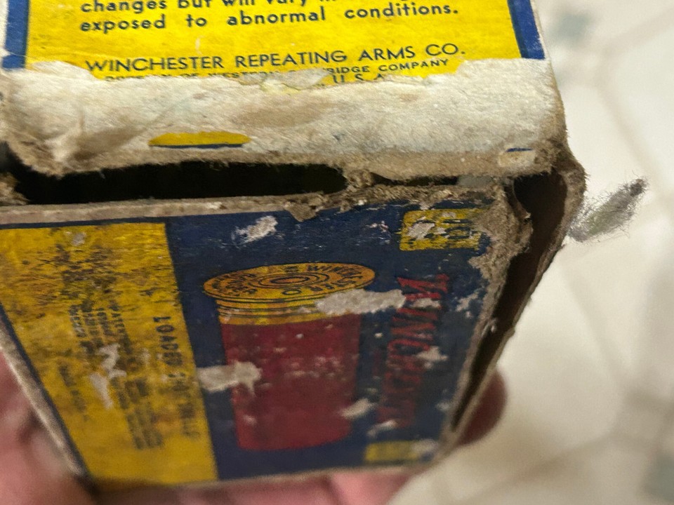 WINCHESTER RANGER DOG SHOT GUN SHELL CARTRIDGE AMMO BOX US ORIGINAL 10