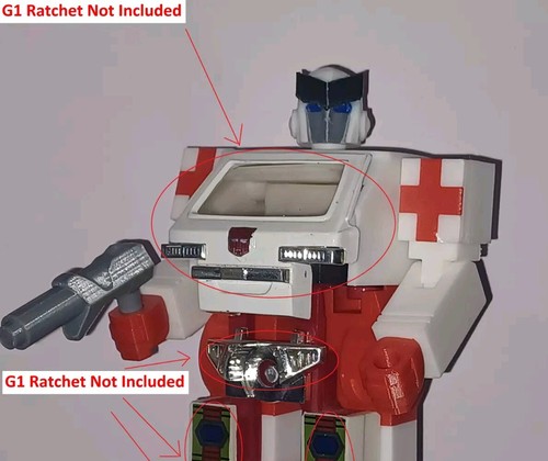 Transformers G1 XXXL Tall Ratchet 3D Parts Upgrade Only G1 Ratchet NOT INCLUDED - Picture 10 of 16