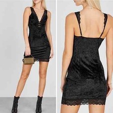 Free People Wait For It Mini Black Dress Small NWT