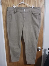 Torrid Plus  Jegging SS Tan Python Regular Women's Sz 26 NWT