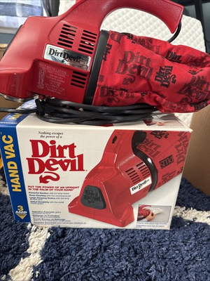 #ad Dirt Devil 08100RED Hand Held Vacuum Cleaner Red TESTED AND WORKING w Manual $29.00
