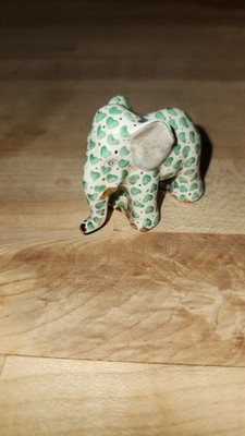 Herend Hungary Kocsis Elephant Porcelain Figurine Hand Painted Vintage Rare