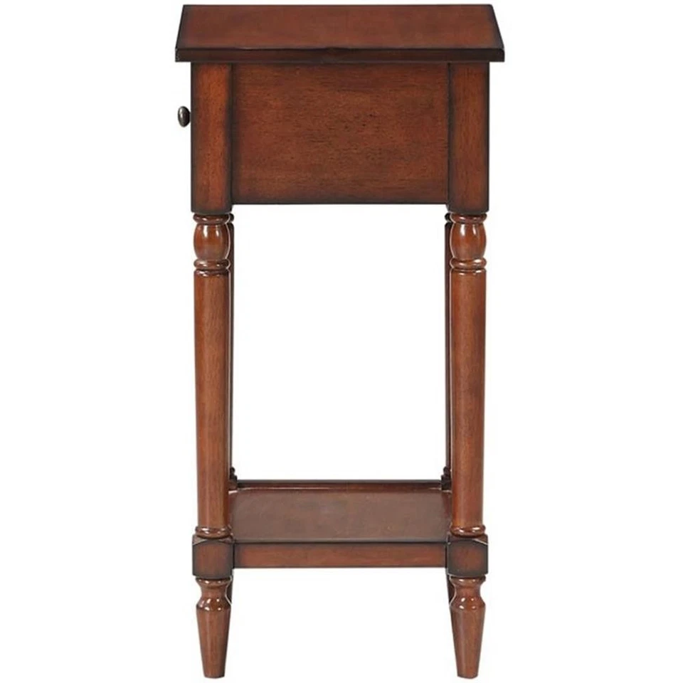 Convenience Concepts End Table Nightstand Bedside Square in Wood - Mahogany - Image 4 of 4