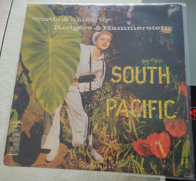 South Pacific Musical Original Cast Crown Records Vintage Vinyl LP Collectible