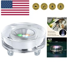 Crystal LED Light Base Multicolor Changing Pedestal Color Show Stand Lighted ...