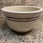 Red Wing Grey line Sponge band Stoneware Bowl Advertising Earling, IA Greteman’s