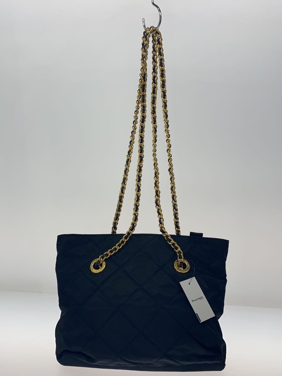 PRADA shoulder bag nylon Black quilted chain Used thumbnail 3