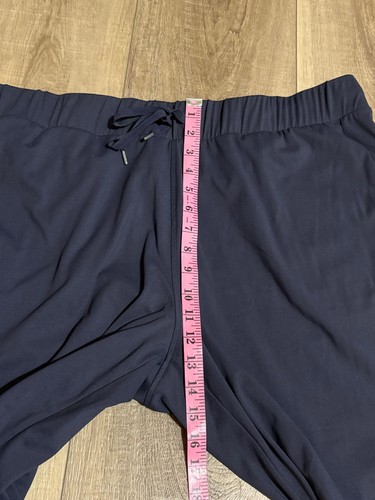 T by TALBOTS weiche Hose mit Kordelzug Taille Übergröße 3X marineblau Taschen Stretch - Bild 7 von 10