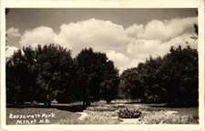 Roosevelt Park Minot North Dakota RPPC Real Photo Postcard