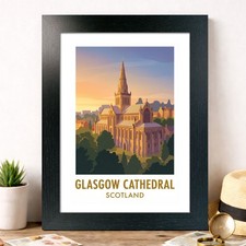 Glasgow Cathedral, Schottland Reise Poster Gi...
