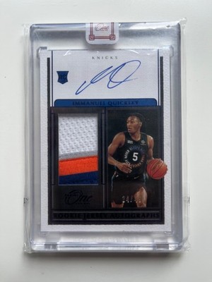 Immanuel Quickly - Panini One & One RPA /49 on card Auto Raptors / Knicks Rookie
