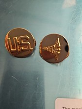 ORIGINAL Army Medical Enlisted Collar Disk Insignia SetOf 2 (Clutchback)
