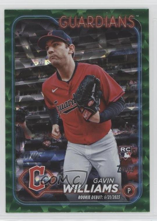 2024 Topps Update Rookie Debut Green Crackle Foilboard /499 Gavin Williams 14dq