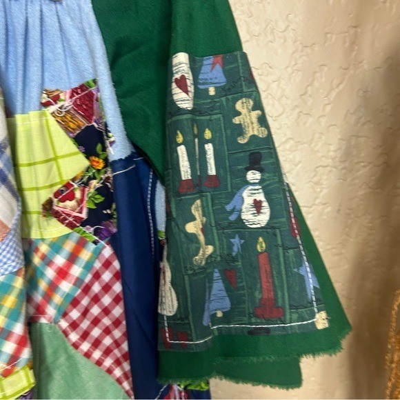 Handmade patchwork square neck dress with multi p… - image 3