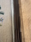 Tramp Art Frame Wood Leaf Corners Needlepoint Picture — photo 4