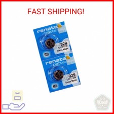 Renata 329 SR731SW Batteries - 1.55V Silver Oxide 329 Watch Battery 2 Count