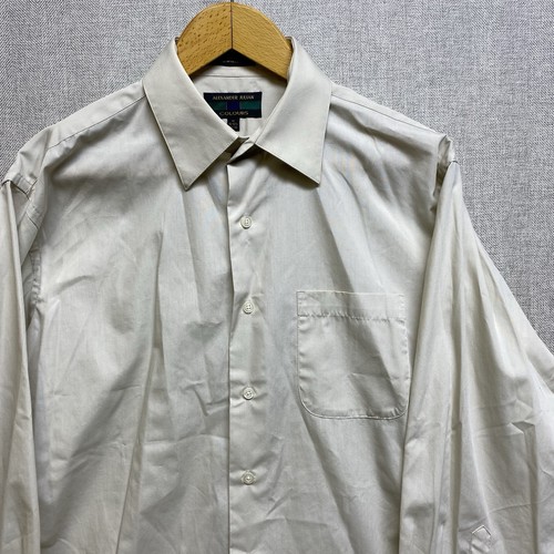Alexander Julian Colours Men's Long Sleeve Button Down Shirt Tan Cream Med - Picture 3 of 12
