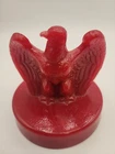 FENTON 1976 American Bicentennial Red slag art glass Eagle figure 4"