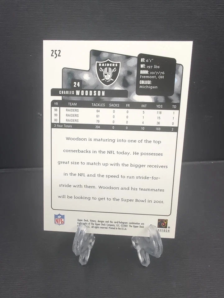2001 Upper Deck Victory - #252 Charles Woodson NM. - Image 2 of 2