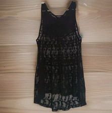 Sheer Lace Mesh Fairy Grunge Whimsigoth Indie Sleaze Goth Witchy Tunic Top M