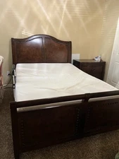 Queen size bed frames with 2 night tables