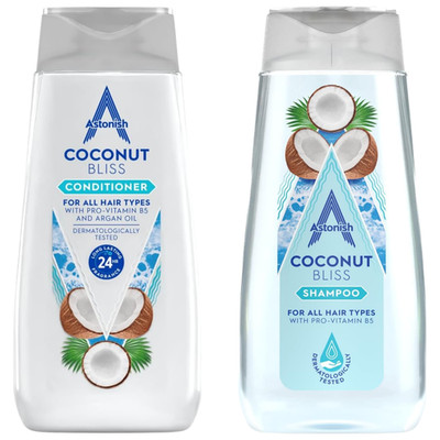 Astonish Coconut Bliss Shampoo 400ml Conditioner 375ml Haarpflegeset