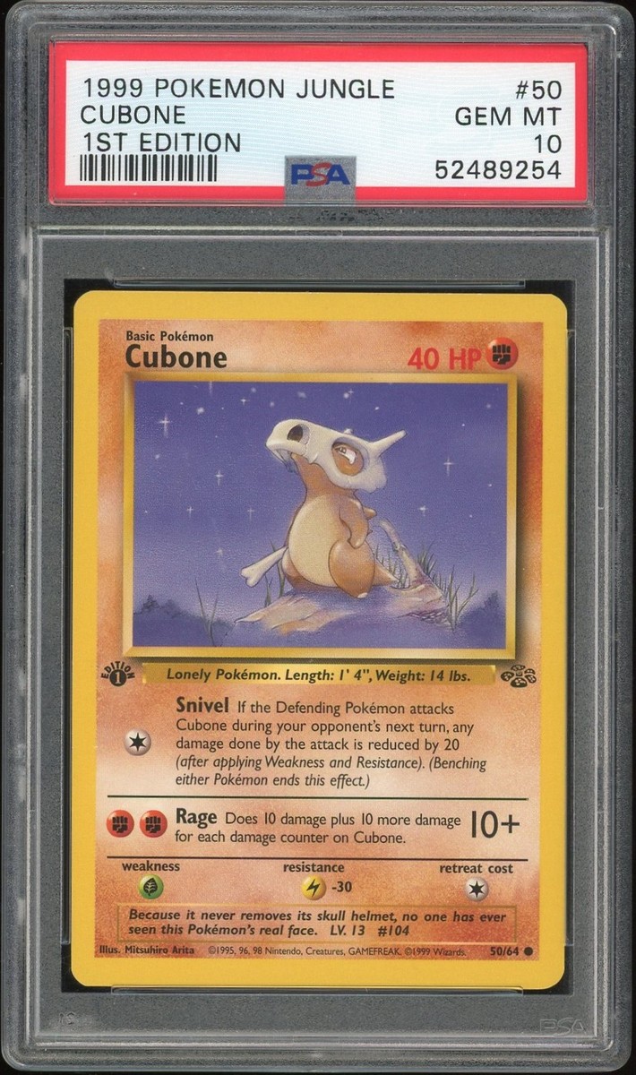 1999 ムカムカ VOLUME 6 GEM MT 10 psa10 1999 Pokemon Jungle Cubone #50 GEM MT PSA 10 1st Edition | eBay