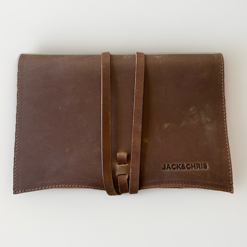 Jack & Chris Leather Bible Cover Leather Book Cover Distressed 6”x9”