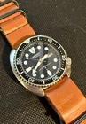 BEAUTIFUL SEIKO 6309-7040 ORIGINAL VINTAGE TURTLE DIVE WATCH 7/84 LEATHER NATO