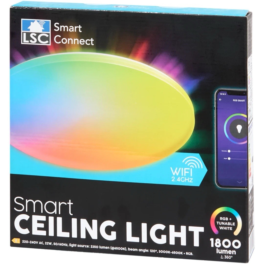 Plafoniera LED 29cm LSC Smart Connect 1800lm - Luce CCT Dimmerabile