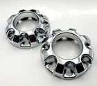2 CHROME Wheel Center Hub Cap for 2017-2022 F250 F350 Super Duty FRONT