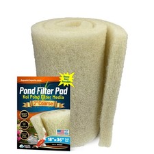 Aquatic Experts Cream COARSE Pond Filter Pad 2in Thick Bulk Roll Water Garden