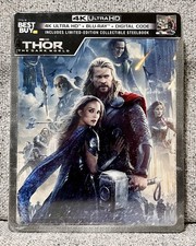 THOR THE DARK WORLD 4K UHD + Blu-ray STEELBOOK BEST BUY U.S. NEW SEALED PLS READ