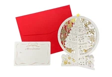 Christmas Greeting Card 3D Pop Up Decoration Greeting Card Handmade Paper