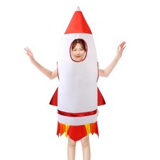 Rocketship Costume for Kids Fancy Dress up Funny Suit Jumpsuit for Themed Party