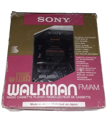  Sony Walkman WM-F2085 AM/FM Cassette Player ~ New Old Stock Open Box