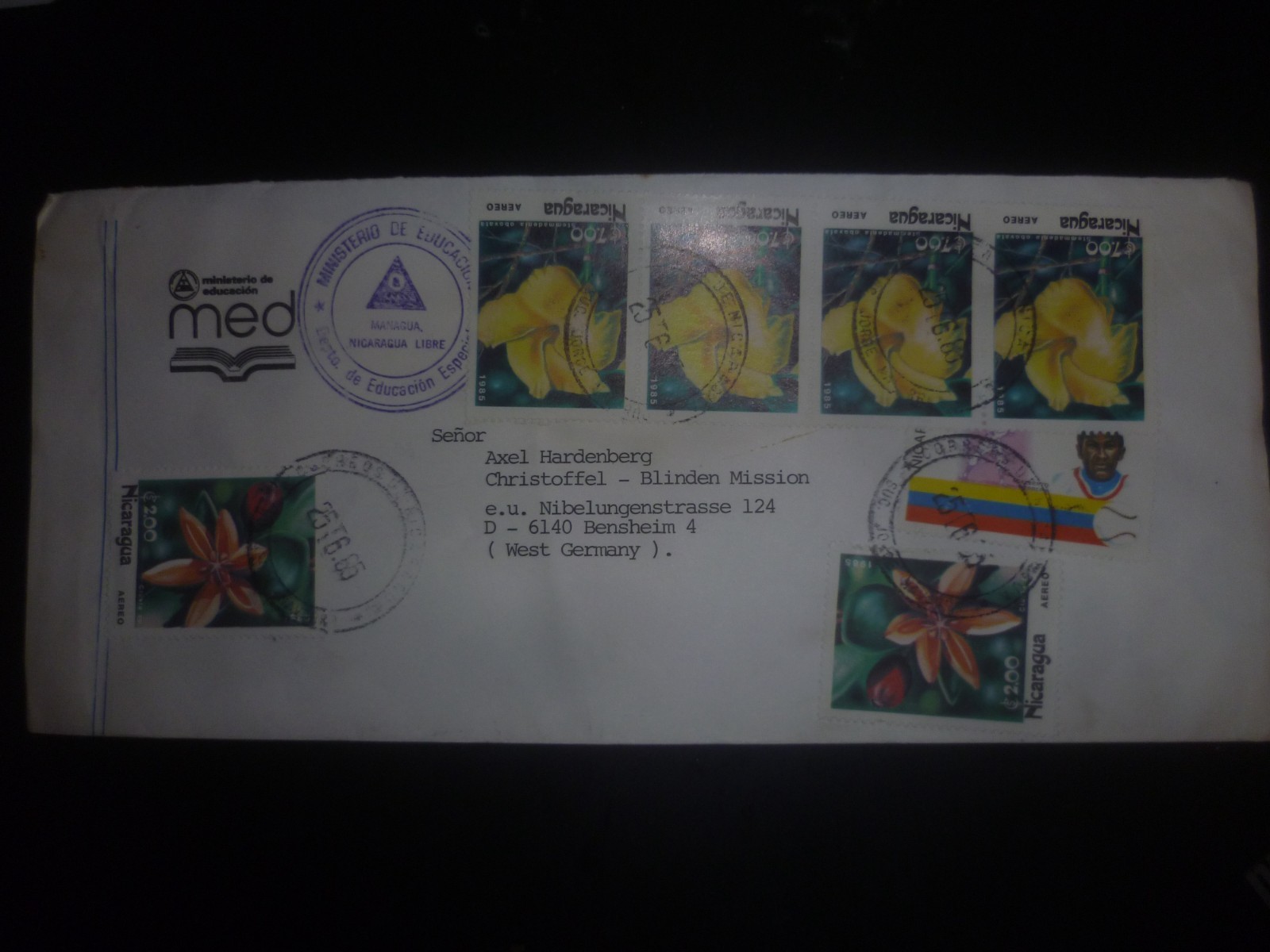 1 Nicaragua Air-Mail Cover