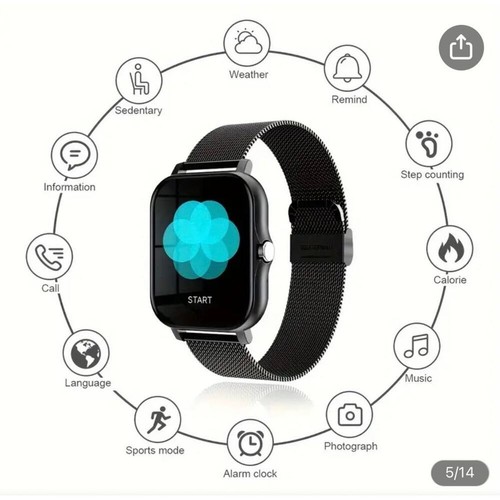 Bluetooth Smart Watch - pink & rose gold - NWT - Picture 2 of 13