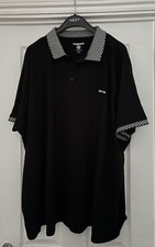 Polo uomo Worn Once Lambretta 5XL bianca e nera - mod - ska - bicolore
