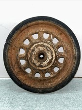 Vintage antique Toy Pedal car red Wagon wheel 8  Metal Diameter Bushing Style