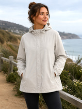 Eileen Fisher Organic Cotton | Nylon Hooded J...