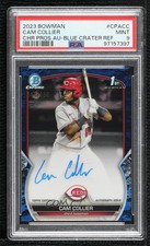 2023 Bowman Blue Lunar Crater Refractor 144/150 Cam Collier PSA 9 MINT Auto sc8
