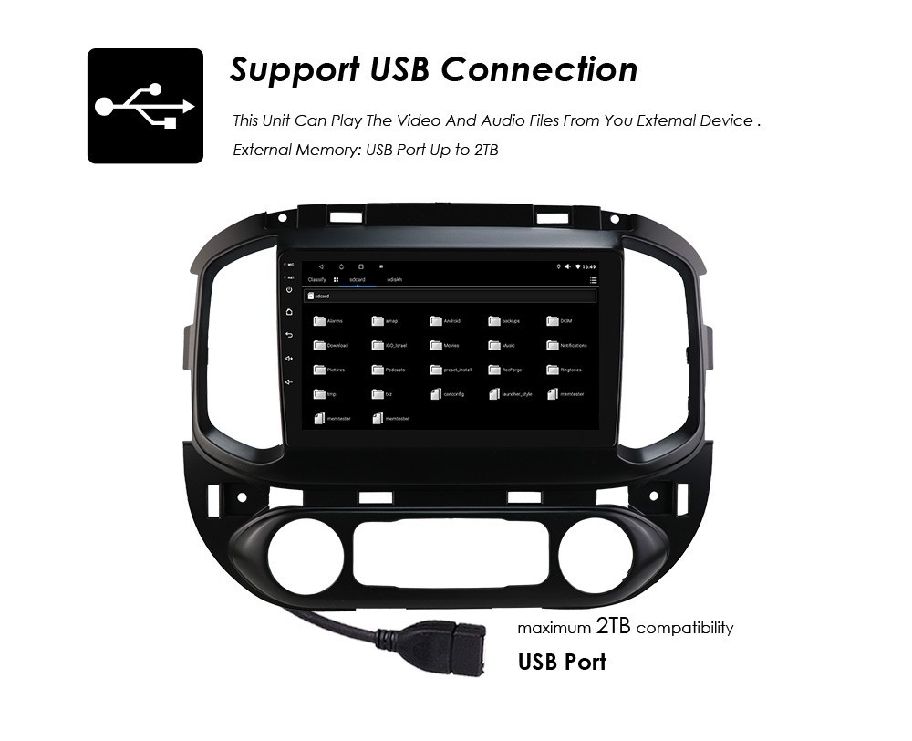 For Chevy Colorado 2015-2018 GMC Canyon Android 14 Carplay Radio Stereo WiFi GPS