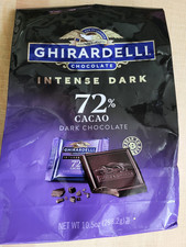New Exclusive Ghirardelli Squares Dark Chocolate Intense 72 Cacao 10 oz