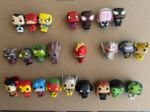 Mini Marvel Funko Pop Figure 1.5" Lot 24 Pcs Captain America Iron Man Spider Man