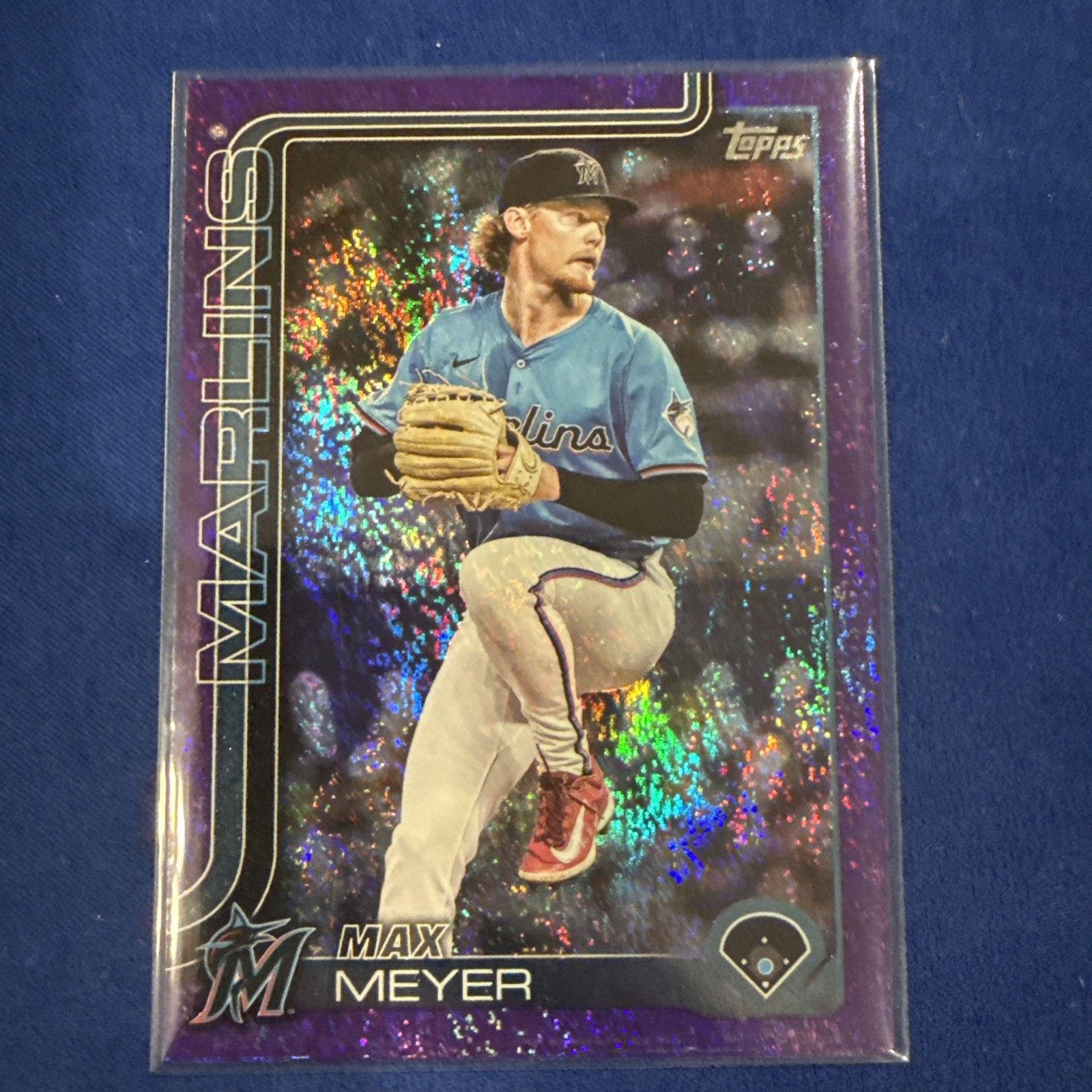 2025 Topps Series Two Max Meyer Purple Sandglitter #US99 Foil /250 Marlins 