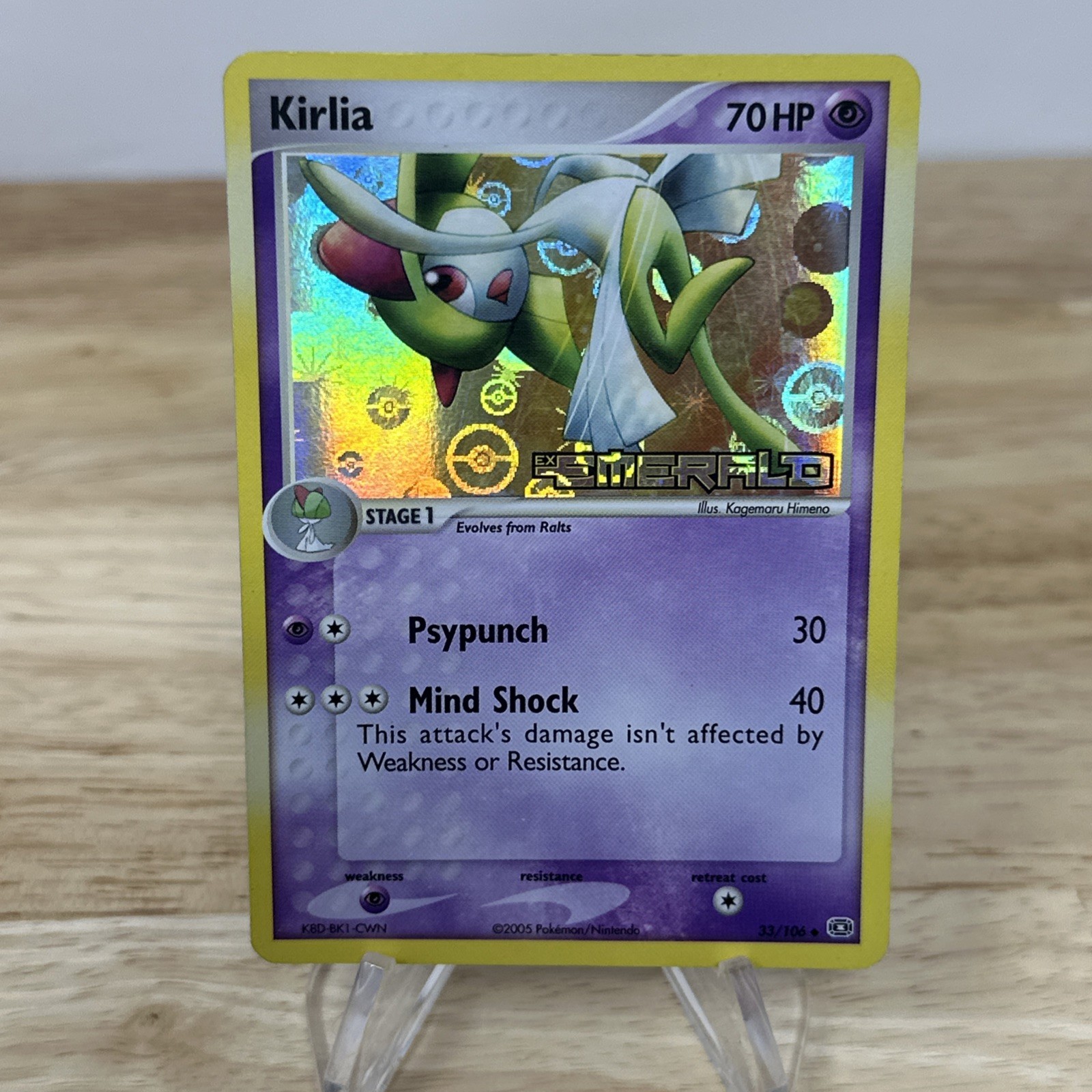Pokemon EX Emerald Reverse Holo Kirlia  33/106