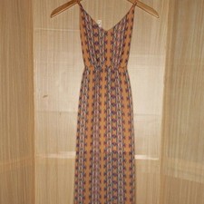 En Creme Womens Peach Boho Maxi Dress Small