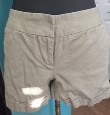 The Limited Drew Fit Women's Tan Chino Shorts Cotton Twill Button Pockets 4