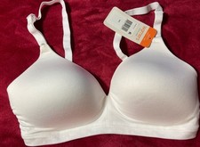 Warners Blissful Benefits Bra 34C RM1691W Ultra Soft Wirefree Contour White NWT